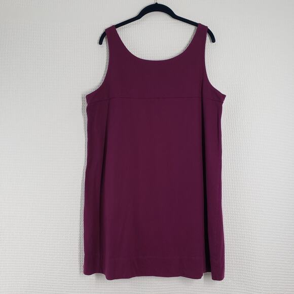 Vintage Fashion Bug Tank Dress Womens 1X Purple Sleeveless Summer Casual Cotton - Picture 2 of 16